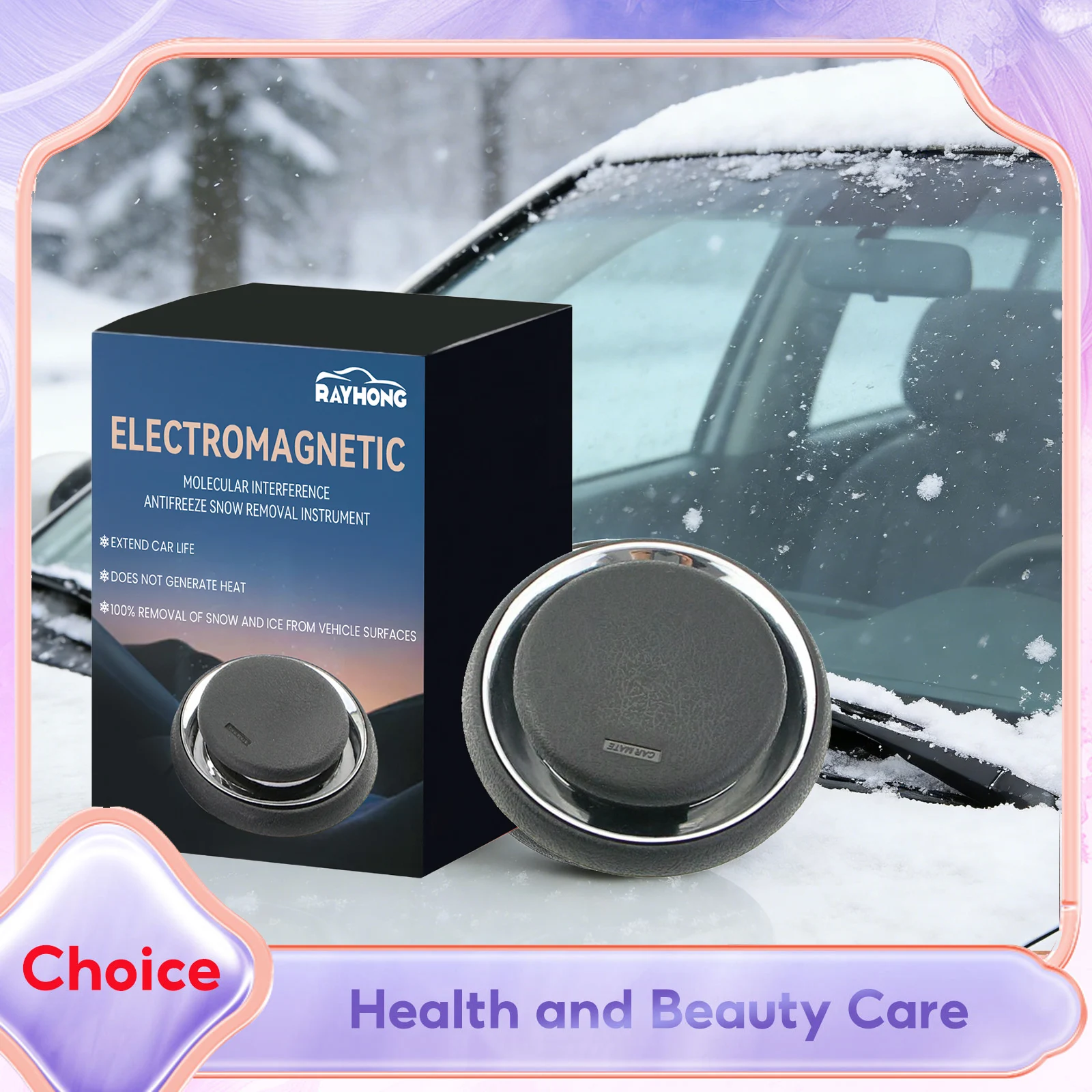 Car Snow & Ice Remover — Portable Automotive De-Icer for Snow, Ice, Frost & Fog Removal