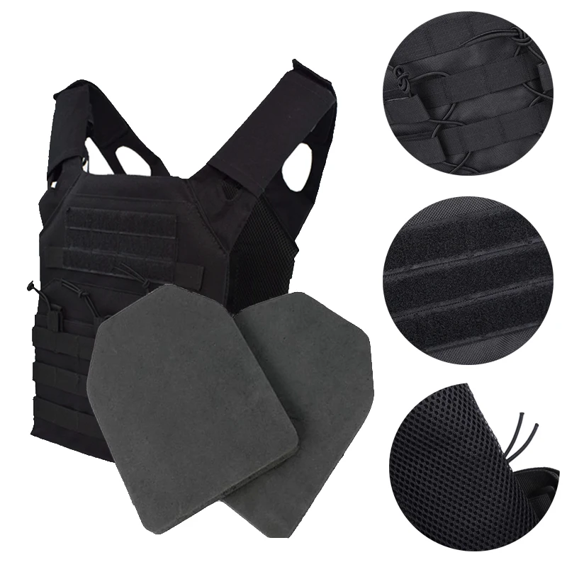 Chaleco táctico portaplacas MOLLE simple – Caza y airsoft - imagen 2
