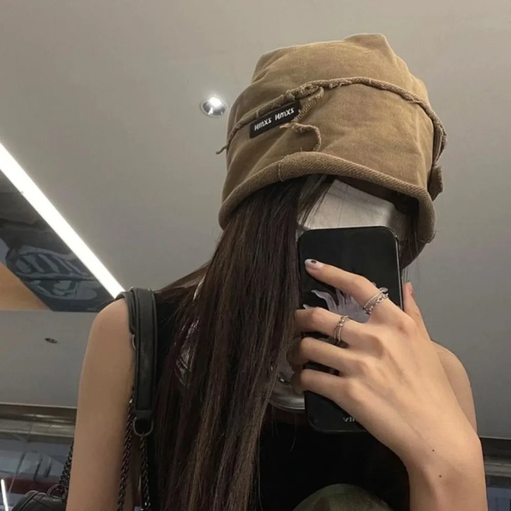 

Fashion Vintage Wasteland Pullover Cap Elastic Hip Hop Washed Beanie Cotton Cool Loose Beret Unisex