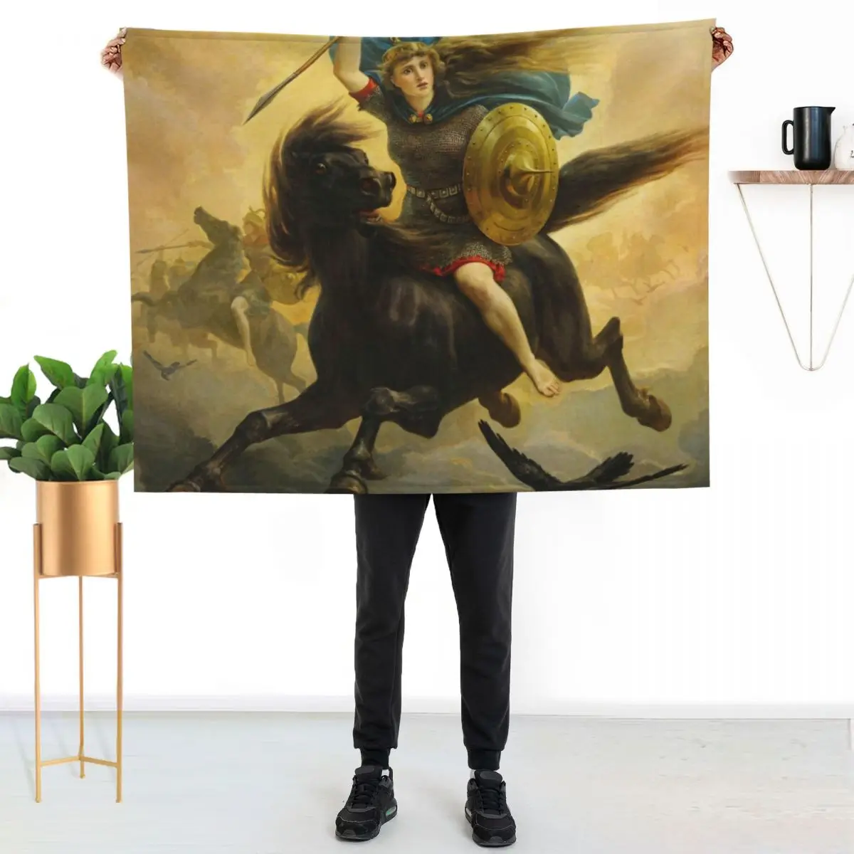 The Valkyrie - Peter Nicolai Arbo Throw Blanket Luxury Designer Kid'S Decorative Beds Luxury St Bed Single Blankets