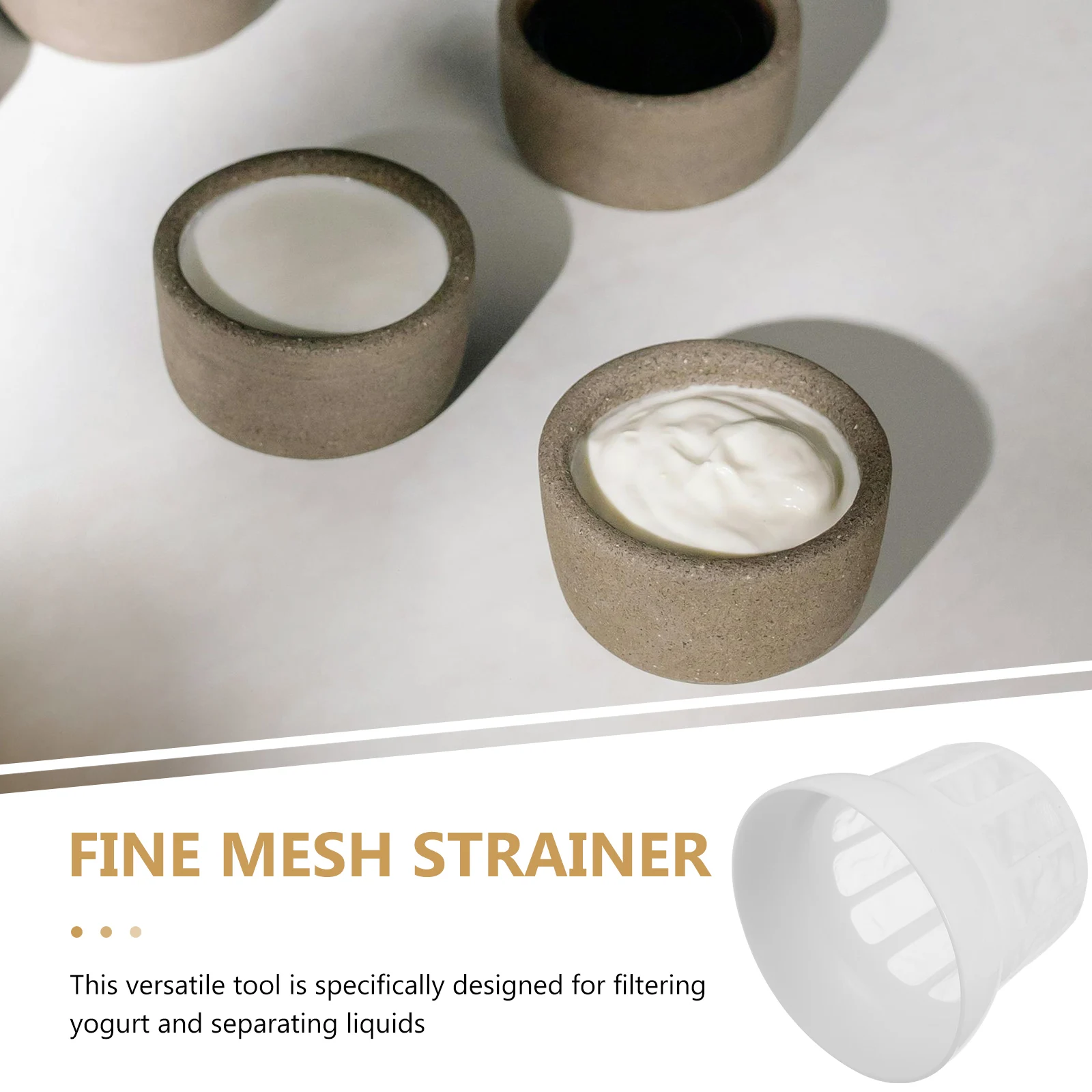 

Yogurt Strainer Fine Mesh Filter For Homemade Yogurt Cheese Making Milk Nut Liquid Separator Mesh Strainer Tool