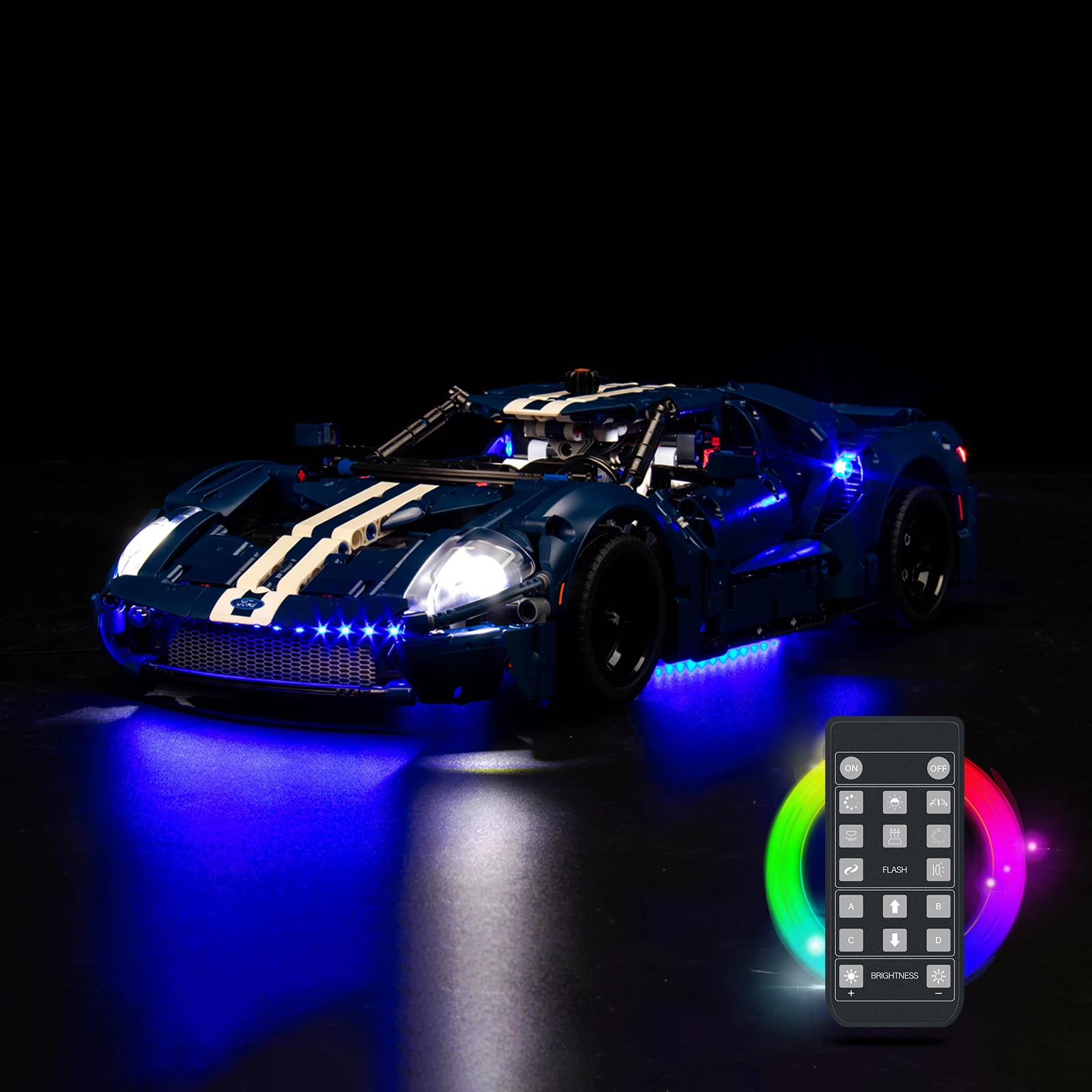 Lazishi LED Remote control Light For 42154 2022 Ford GT Car Building Blocks (NOT Include The Model Bricks)