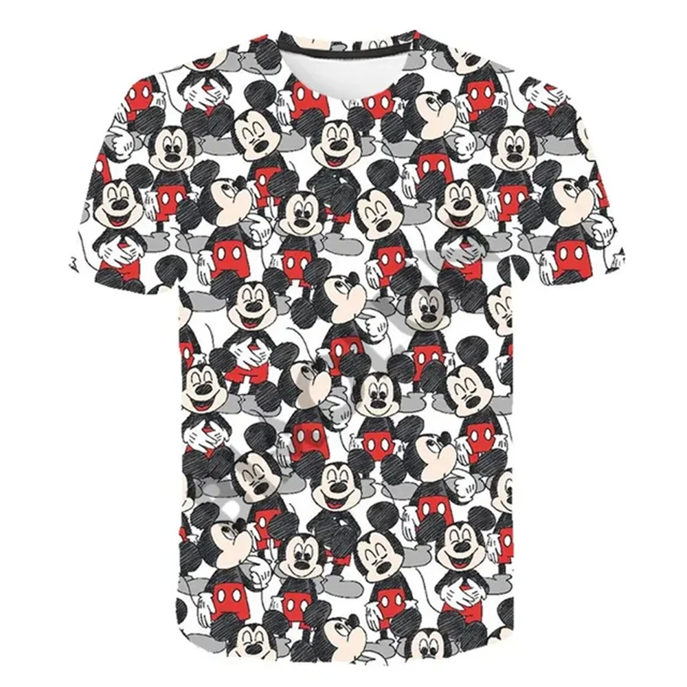 Disney Baby 3d Geprint Leuke Mickey Mouse Meisjes T-Shirt Kinderkleding Anime Meisje T-Shirt Casual Korte Mouw Zomer