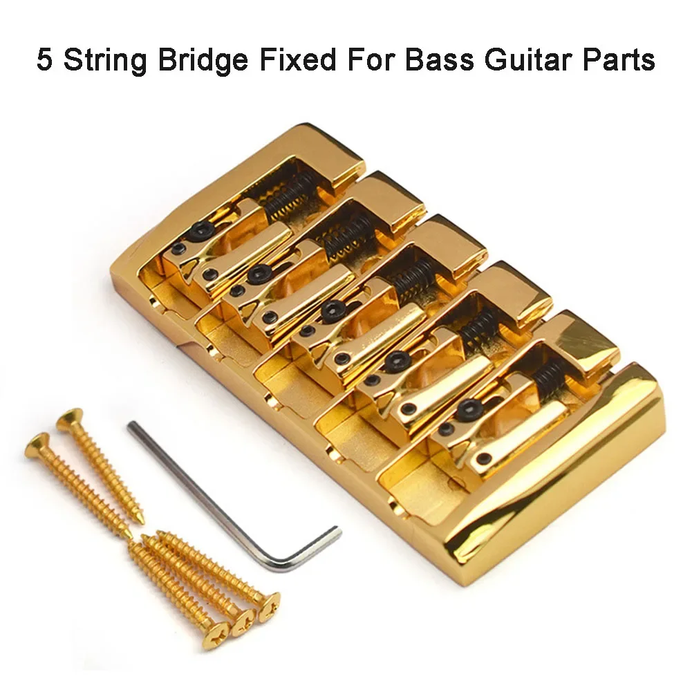 Tail Fixed 1 PC Gold 5 String 5 String Bridge Fixed Hard Tail Fixed For 5 String Bass Dual Use Guitar Parts Hot Sale Brand New