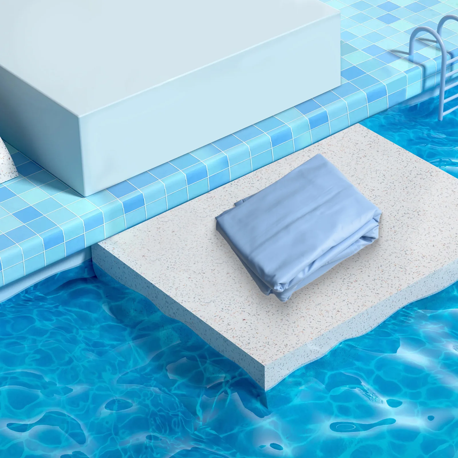 PVC Winter Pool Air Cushion 120x240cm Blue With Two Rope Pool Frost Resistant Pool Pillow Pool Cleaning Accessories