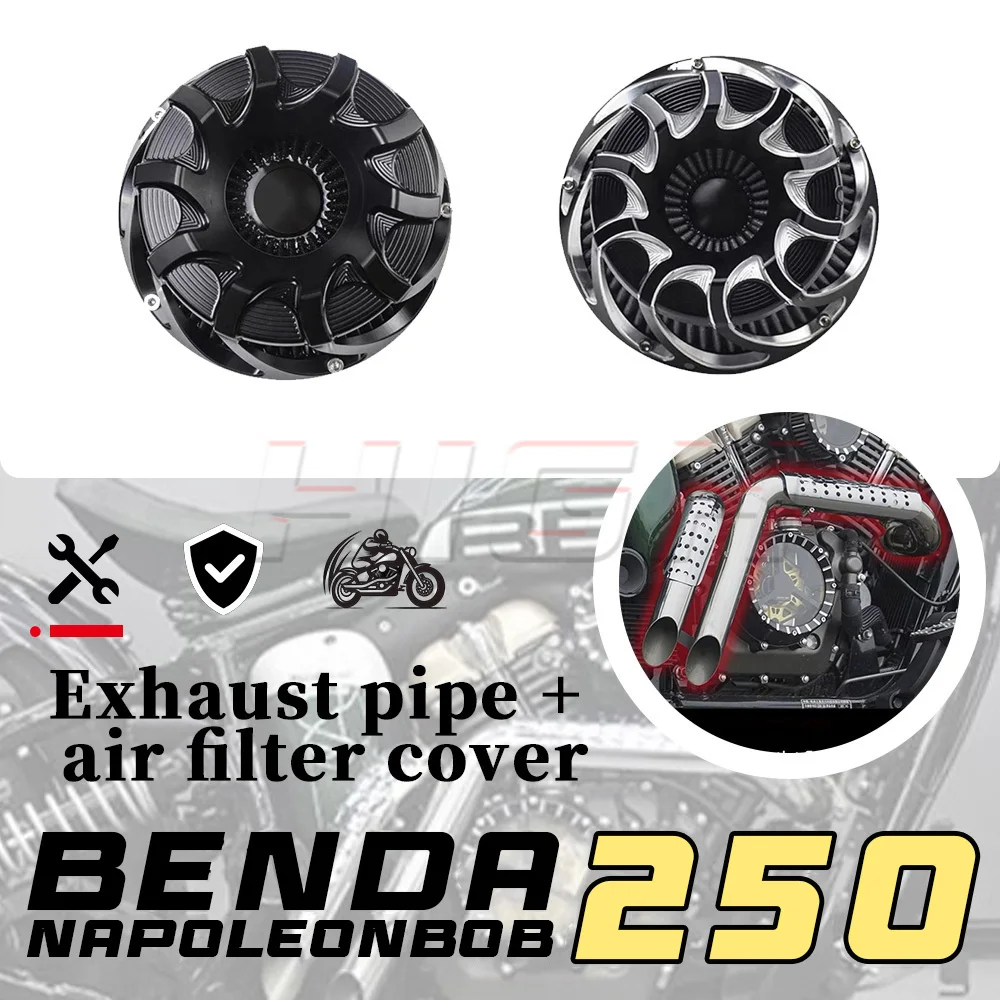 

BENDA NAPOLEONBOB 250, правая сторона, двойная выхлопная труба, полная секция, ретро-звук, низкий Napoleonbob250