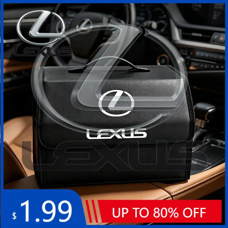 

Interior Mouldings Car Trunk Organizer Leather Storage Box Toolbox For Lexus F-SPORT ES RX NX LS UX LM LX GX LC RZ IS CT GS RC H