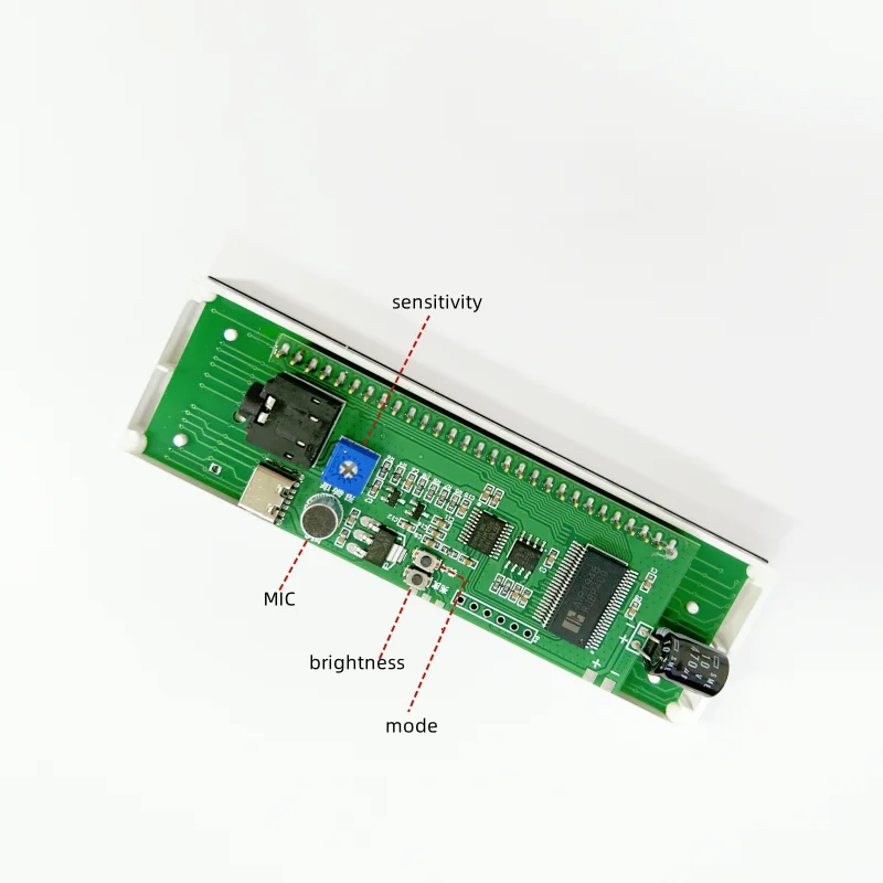 12 فولت 24 فولت LED الموسيقى الطيف LED مؤشر مستوى الصوت لاقط إيقاع ضوء مكبر للصوت VU متر لمشغل السيارات مصابيح الغلاف الجوي