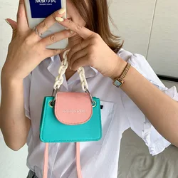 Summer Mini Bag 2024 New Trendy and Fashionable Color Contrast Versatile Women's One Shoulder Crossbody Lipstick Bag