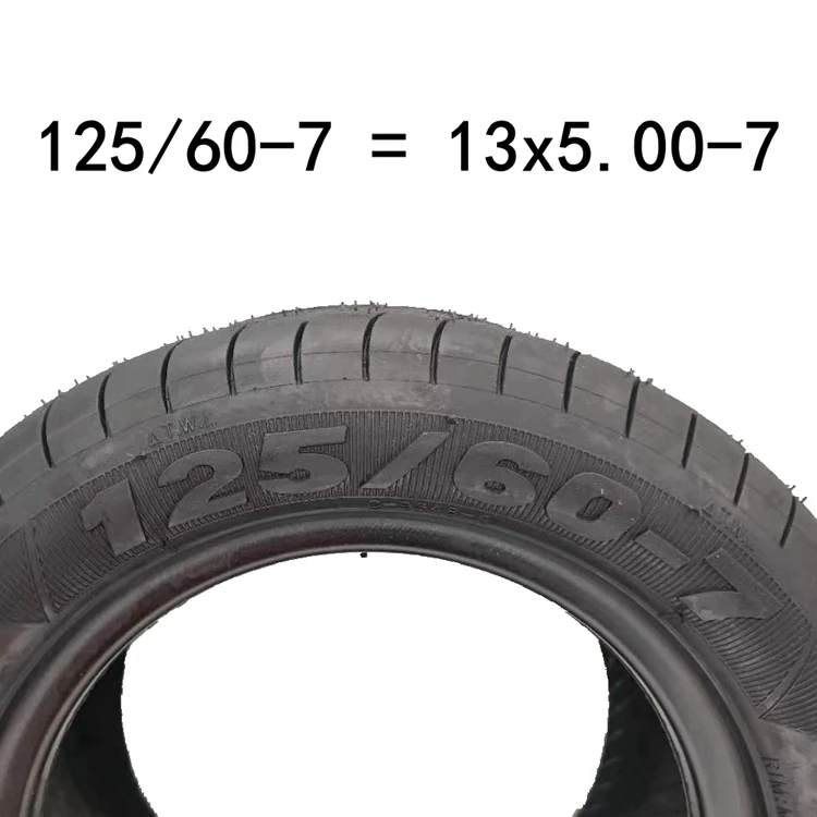 عالية الجودة 13 بوصة إطارات دون أنابيب 125/60-7 13X5.00-7 فراغ الإطارات ل Dualtron X/X2 سكوتر كهربائي YADEA فراغ الإطارات