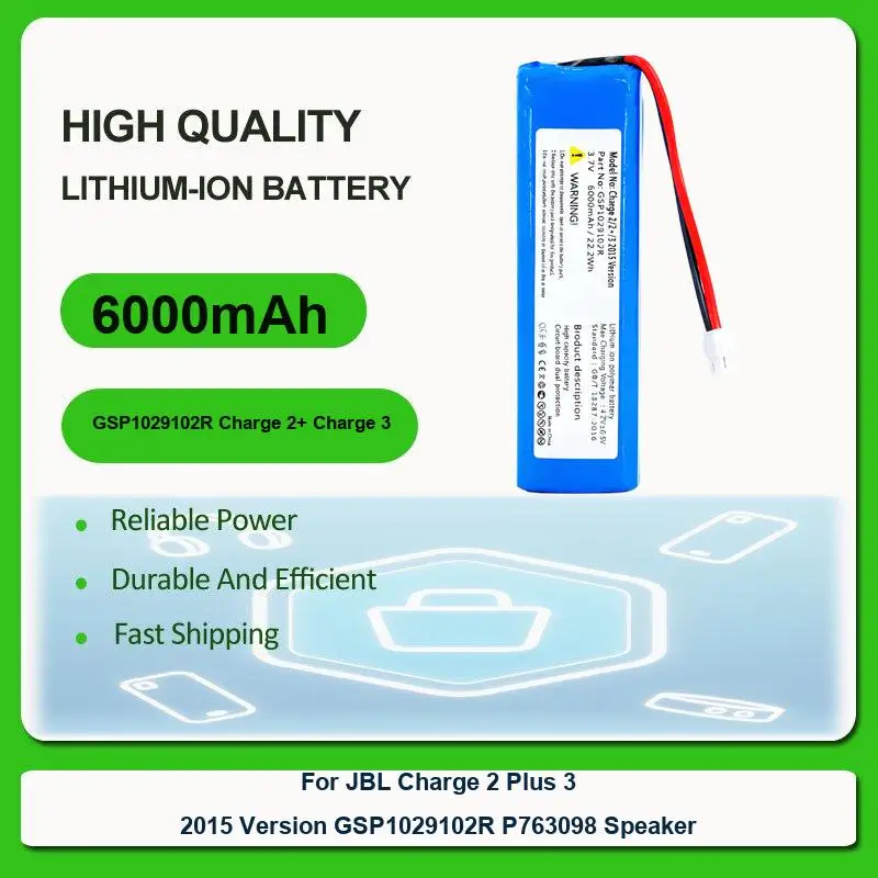 Battery For JBL Flip 3 JBLFLIP3GRAY 4, 4 Special Edition flip4 Xtreme 1 Speaker Charge 2016 Version 2 Plus 2015 GSP1029102R view 3