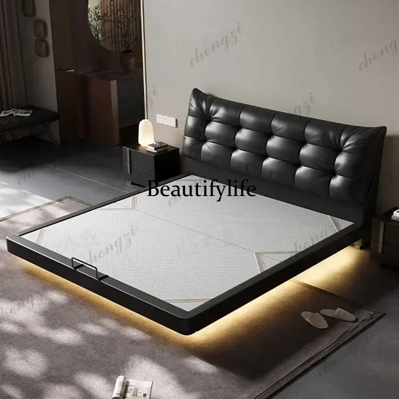 Frame Headboard Luxury Wood Cama De Matrimonio Furniture Black Royal European Double Bed High End Storage King Size Twin Bed