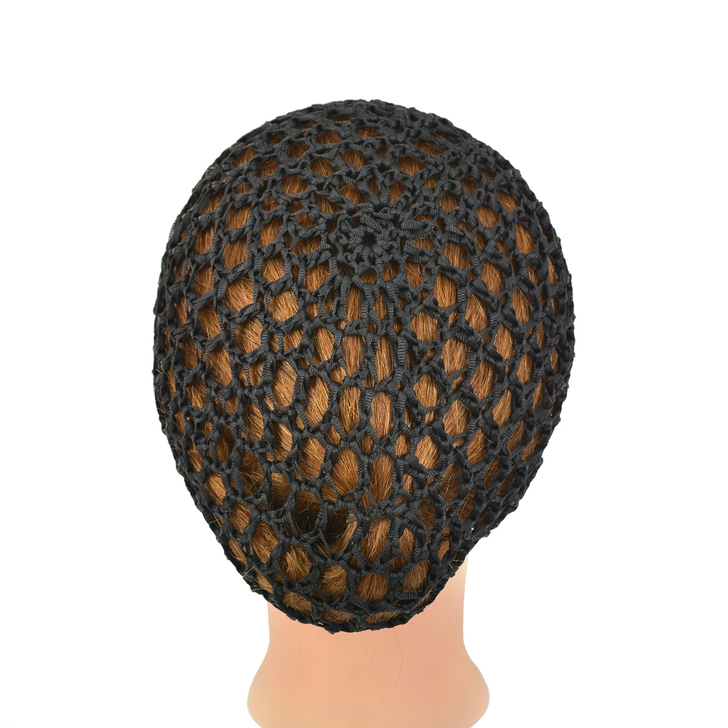 1 Pc Black Crochet Hair Net Rayon Mesh Knit Snood Hat Women Hair Net for Sleeping