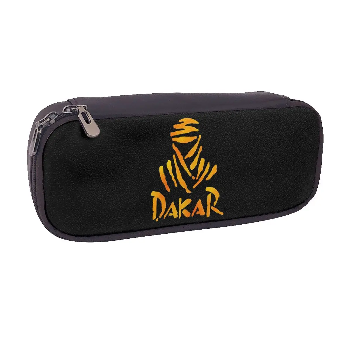 Dakar Rally Motorcycle Leather Pencil Case for Boys Girls Gifts Pen Box Pencil Bag Stationery Supplies Pen Holder Bag