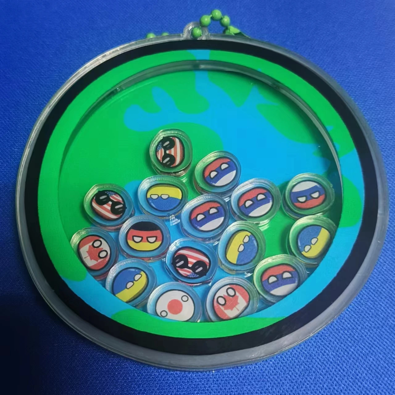 Countryballs Earth Box Doll Russia UK France China USA America Ball Football Field National Team Polandball Pendant for Gift
