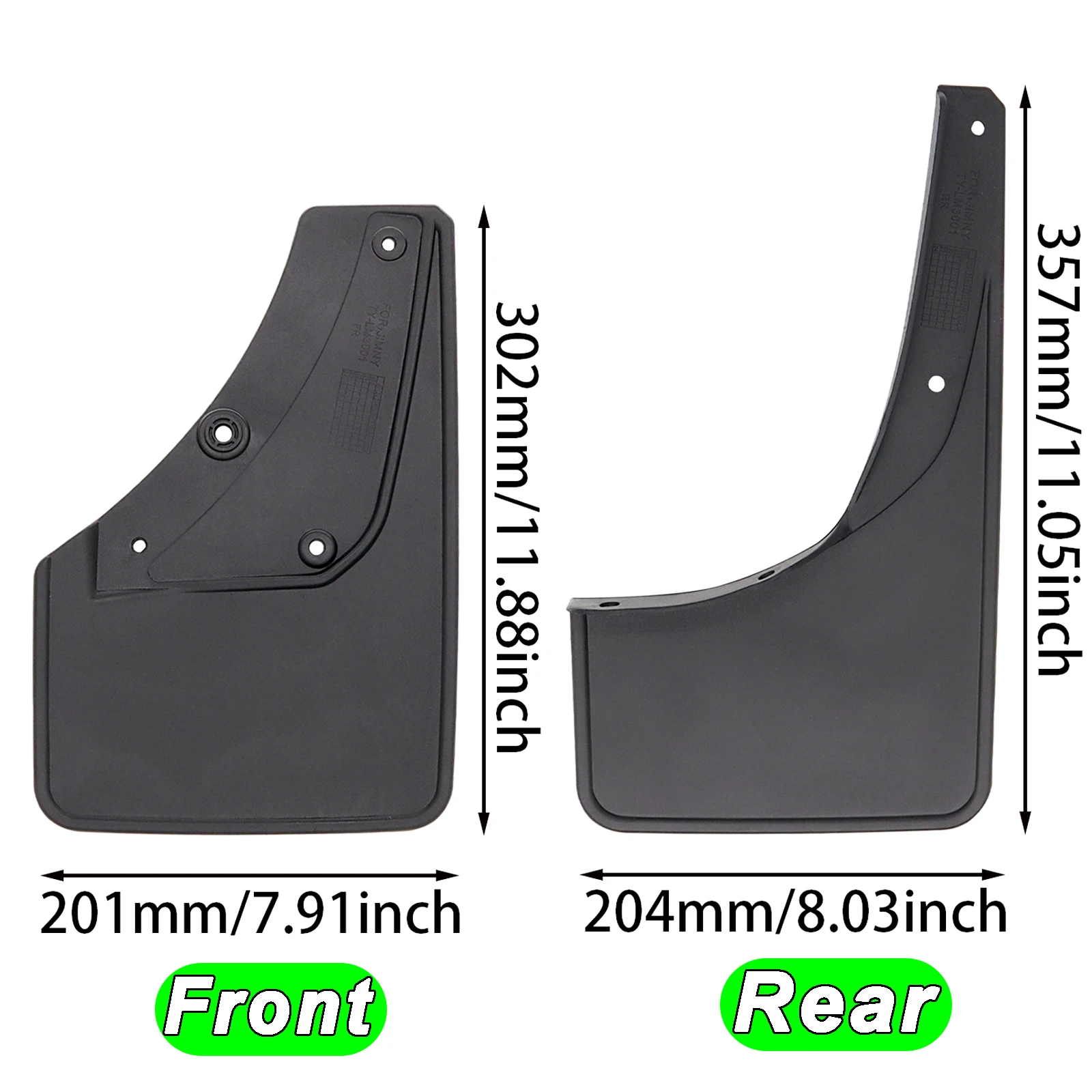 4x/Set Mudflaps Mud Flaps Flap Splash Guards Mudguards for Suzuki Jimny Sierra JB64 JB74 2019 2020 2021 Fender Liner Front Rear