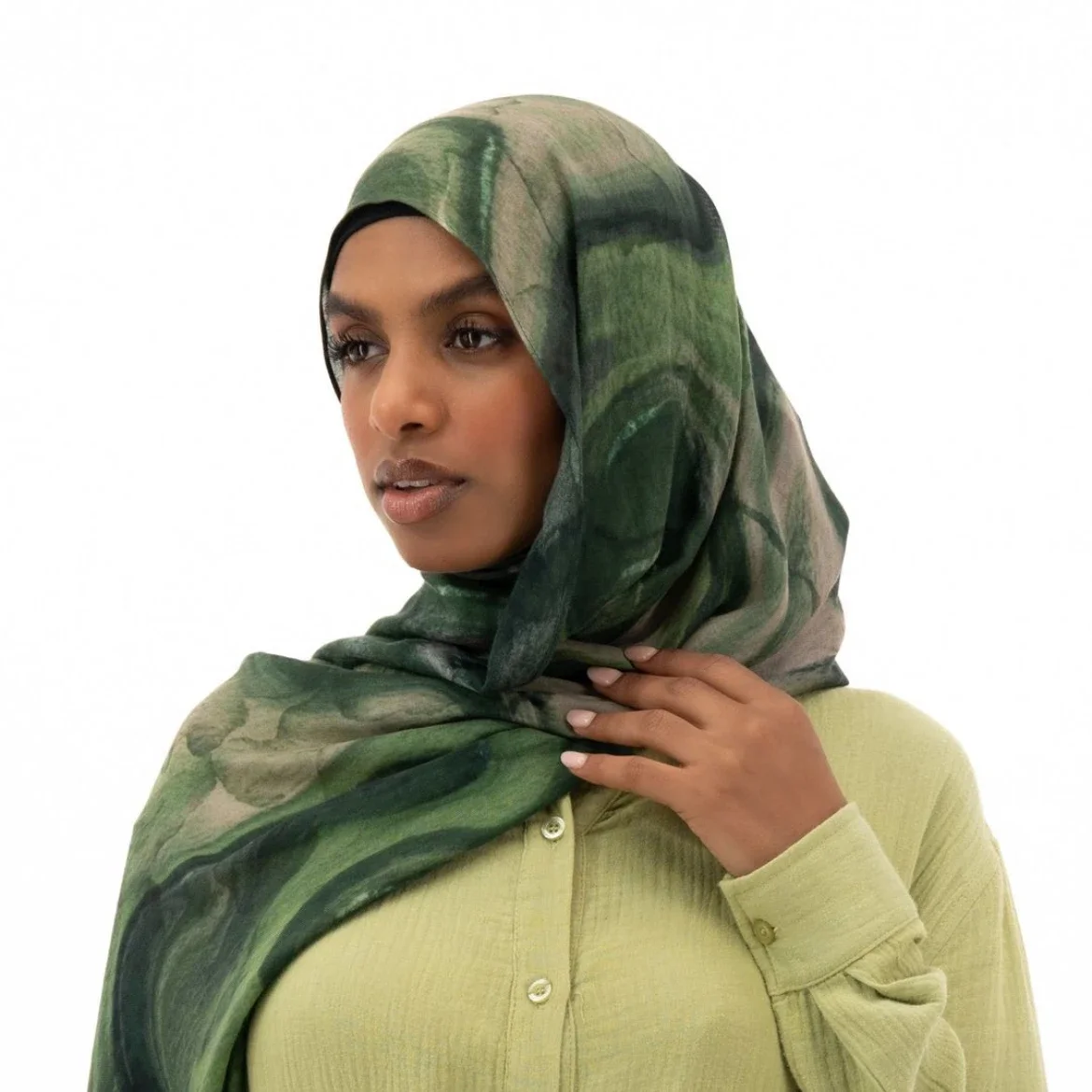 Gran oferta, bufanda Hijab de algodón con estampado Floral de acuarela, chales Hijab musulmanes para mujer, pañuelo turbante de viscosa y rayón de algodón para mujer