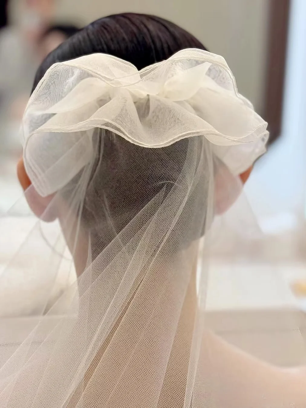 2025-new-bridal-wedding-dress-headpiece-ultra-thin-lightweight-long-double-layer-headwear-for-photography-and-wedding-white