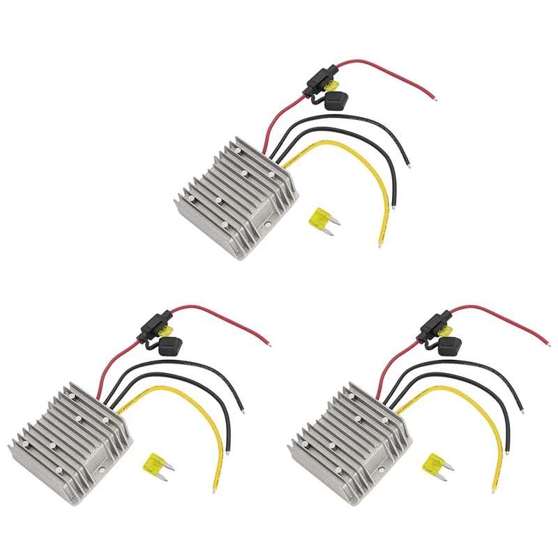 3X Golf Cart Converter 48V 36V To 12V Converter 12V 20A 240W Converter Voltage Regulator For Golf Cart Club Car