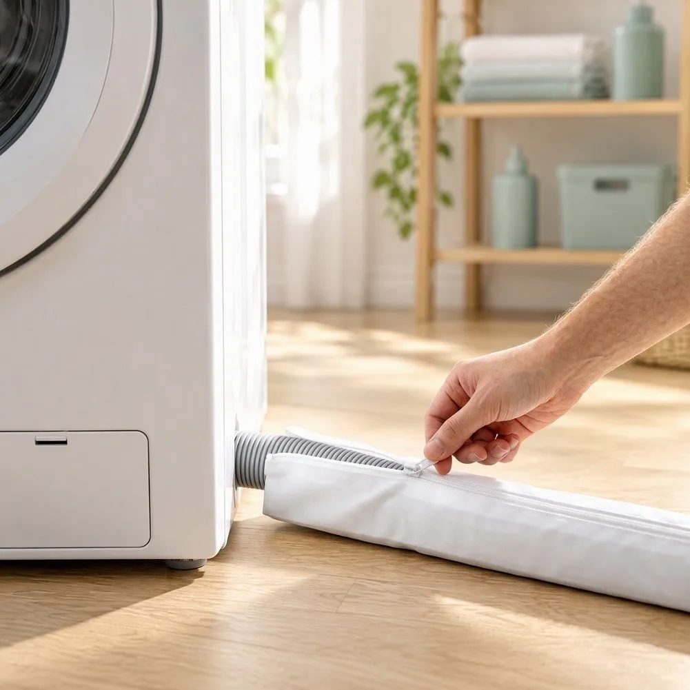 Machine Hose Protective Sleeve Sunscreen & Crack Resistant Water Pipe Cover For Standard Laundry Appliances (60-100cm)