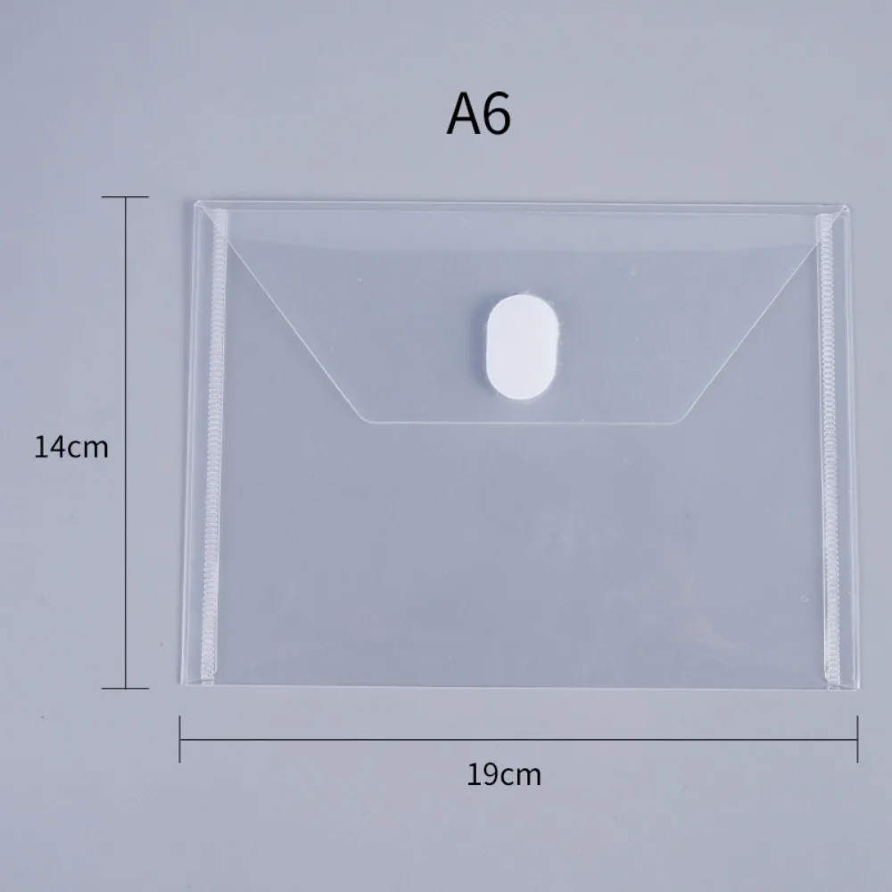 Pasta de arquivo espessada a4/a5/a7/a8, pasta de documentos transparente à prova d'água, cartão de plástico, suporte de arquivo de papel, escola, escritório