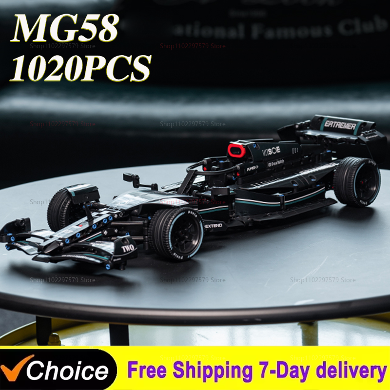  1020PCS Technical Car MG58 W14 Speed Car Building Blocks Kit Technic Model Compatible 42171 Racing Car Toy for Adults & Boy Gift 