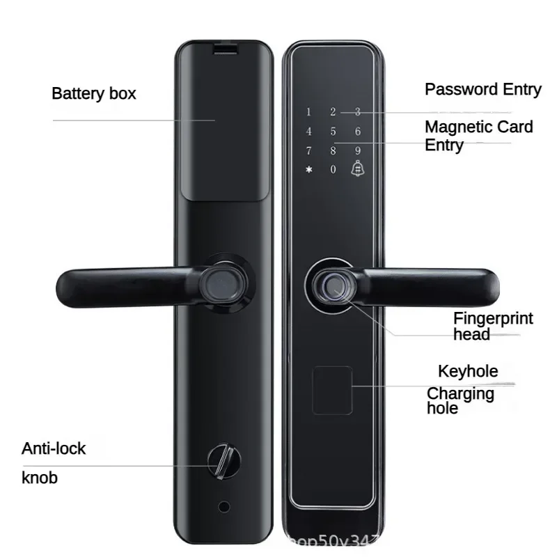 2026 Biometric Fingerprint Door Lock K7 Pro+ Smart Tuya App Remote Unlocking Keyless  Electronic Door Lock