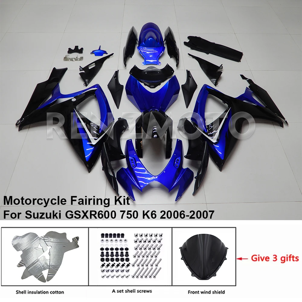 

S0606-126a Motorcycle Fairing Set Body Kit Plastic For Suzuki GSX-R600 R750 2006-2007 K6 K7 Accessories ABS Injection Bodywork