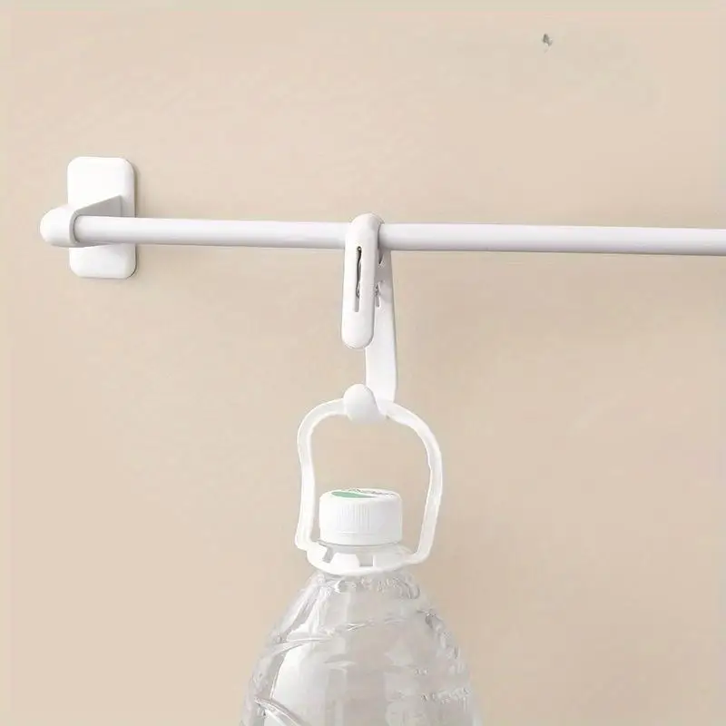 10 قطعة توفير المساحة هوك كليب 2 في 1 المنظم لأواني المطبخ المناشف الملابس غطاء وعاء متعددة الأغراض تخزين اكسسوارات المنزل