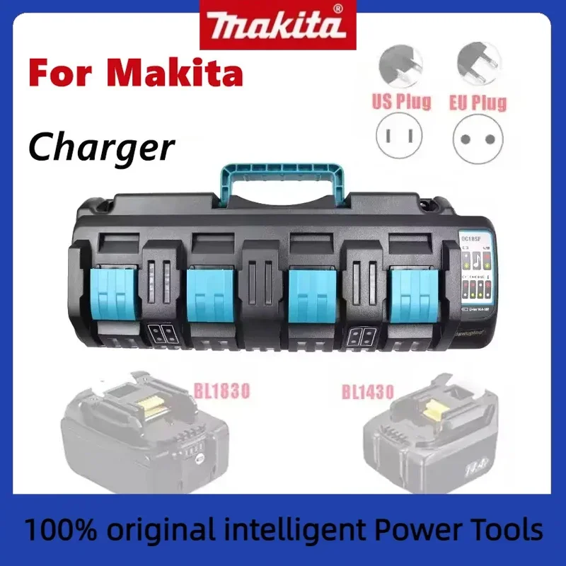 

DC18SF 4-портовое литий-ионное зарядное устройство для Makita BL1430 BL1830 14,4 В 18 В USB-зарядка Power Bank для мобильного телефона DC18RE DC18RD DC18RF