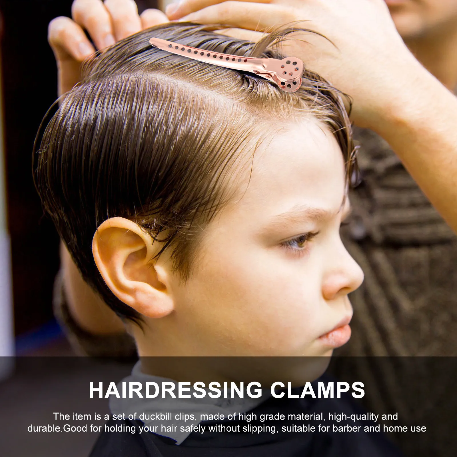 

6Pcs Premium Stainless Steel Hair Cutting Sectioning Clips for Salon Hair Coloring Styling Hairdressing Barbershop Sectioning