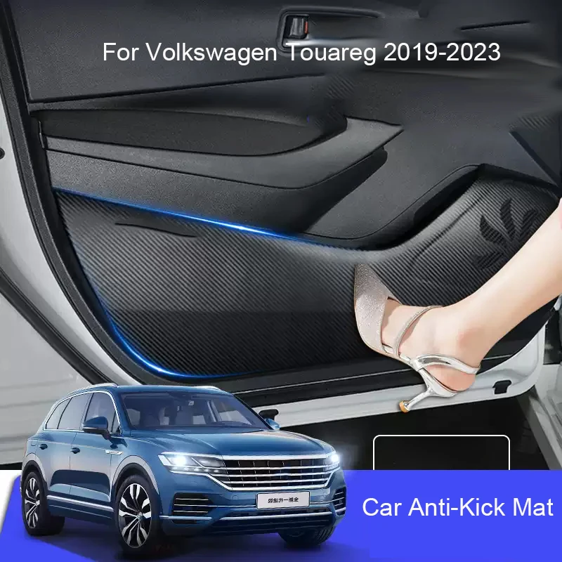 

Car B-Pillar Door Trunk Protect Sill Pad For Volkswagen Touareg 2019-2025 PU Leather Anti-Kicks Mat Scratch Sticker Accessory