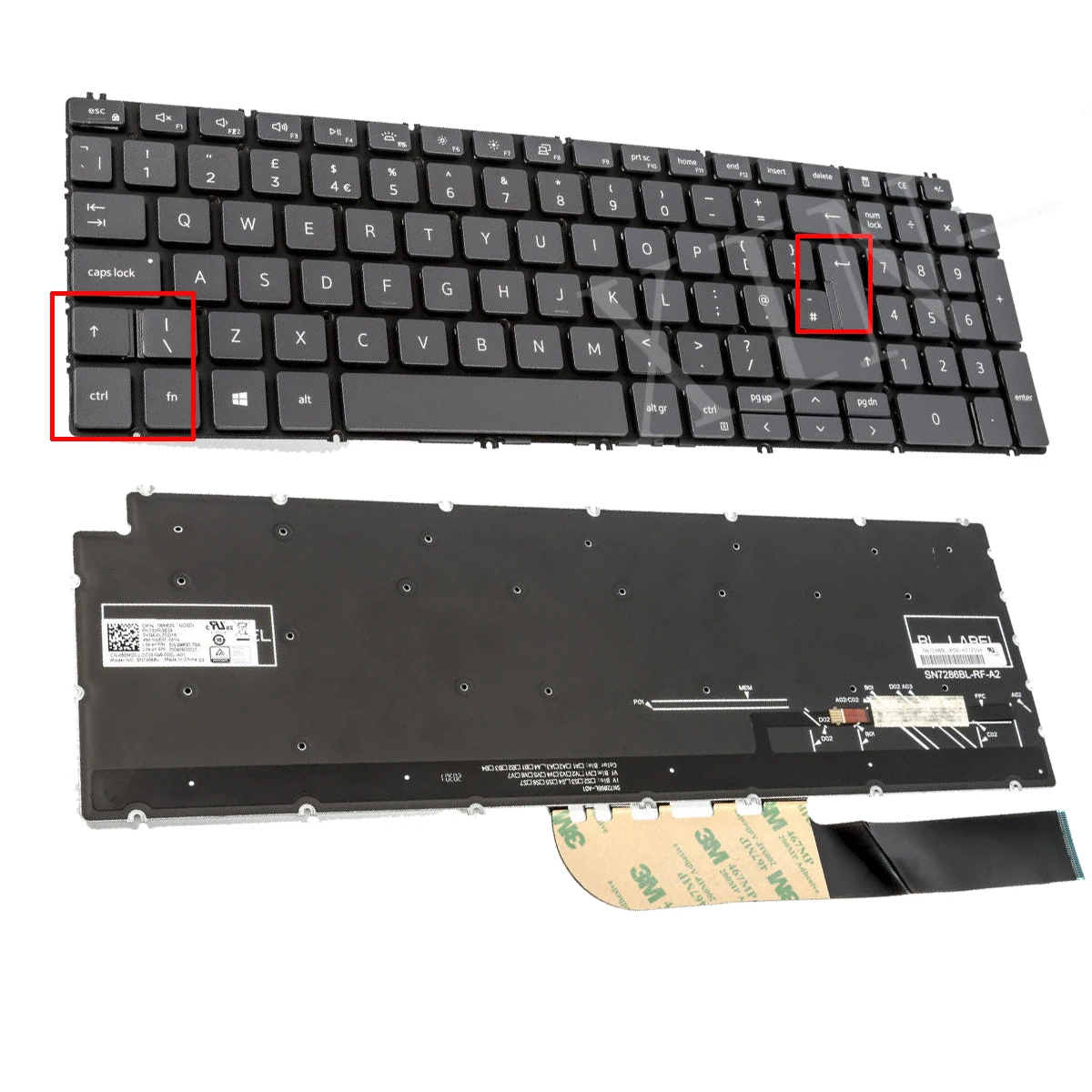 

UK Backlit Laptop Keyboard GREY-05M07P for Dell Inspiron 15-5502 5590 5509 5505 5509 5510 5591 5598 5593 5584 3501 3505