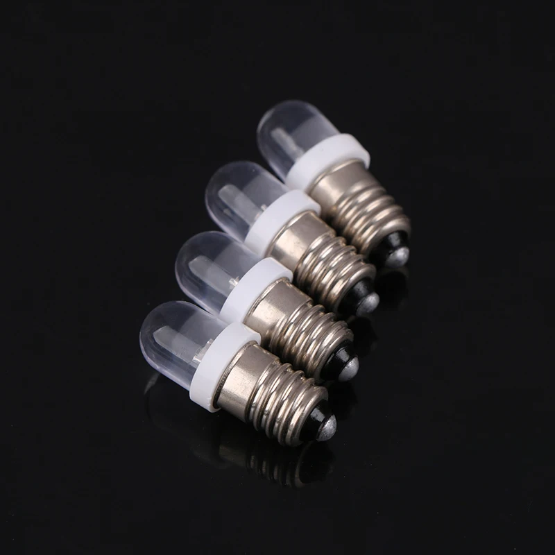 5Pcs E10 Led Bulb E10 DC 3V 6V 12V 24V Instrument Bulb E10 Indicator Bulb Old Fashioned Flashlight Torch DIY Work Mini Light