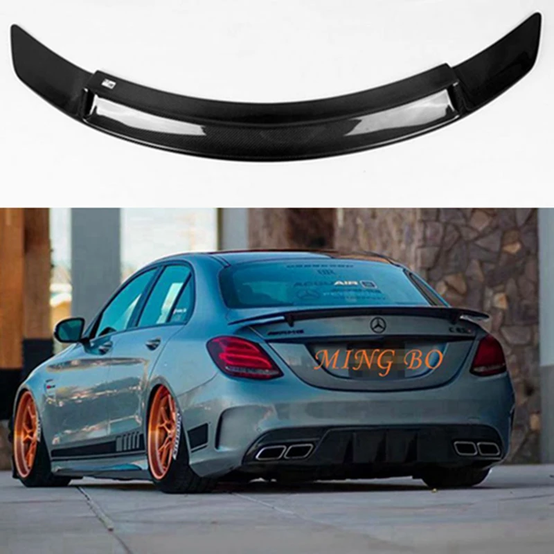 

FOR Mercedes-Benz C-Class W205 4Door sedan RT Style Carbon Fiber Rear Spoiler Trunk Wing 2013-2022 FRP Forged carbon