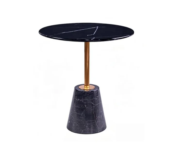 % Modern Round Marble Base Coffee Table Simple Accent Style Handmade Metal And Marble Side Tables For Decoration