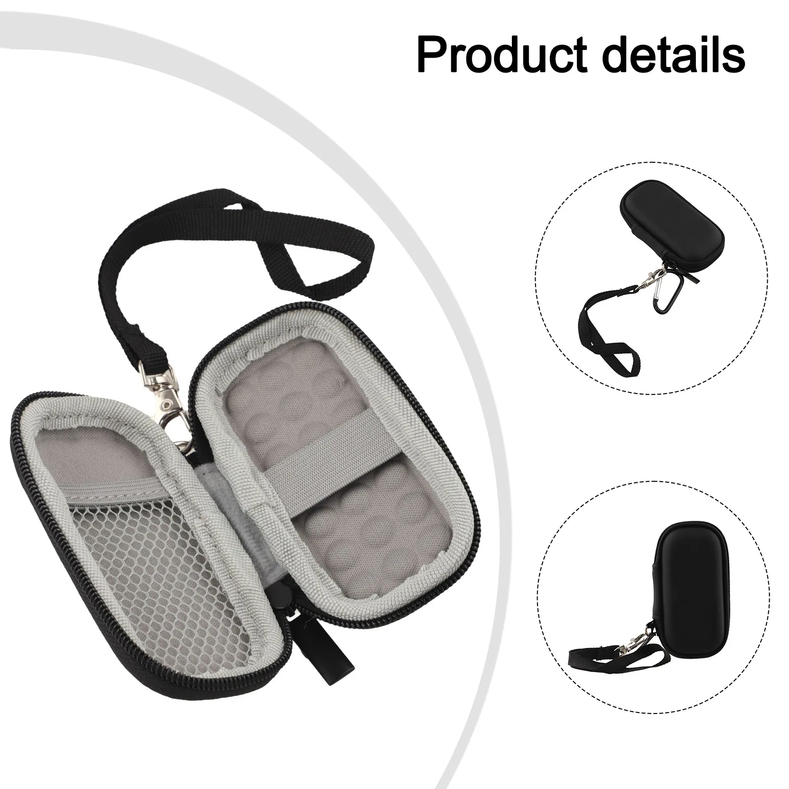 

Travel Storage Bag for Heart Rate Monitor For EKG ECG Waterproof Protective Case with Cable Compartment and Shockproof EVA