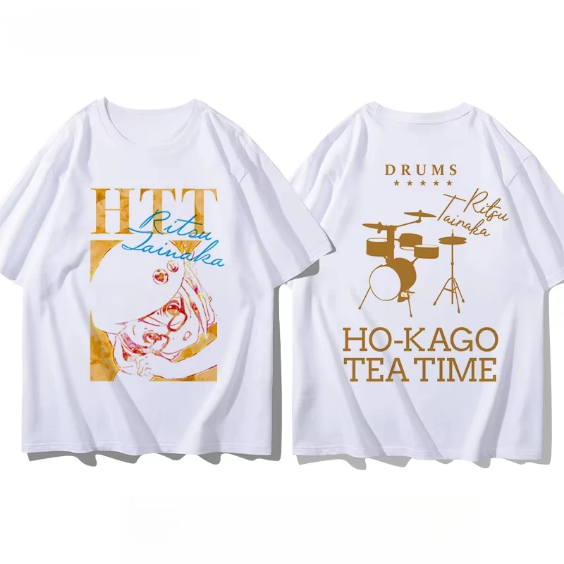 

K-ON Hirasawa Yui Anime Cosplay Short Sleeved Round Neck Y2k Tshirt Men Clothing New in Top & Tees Mens T-Shirt Camisetas 71109