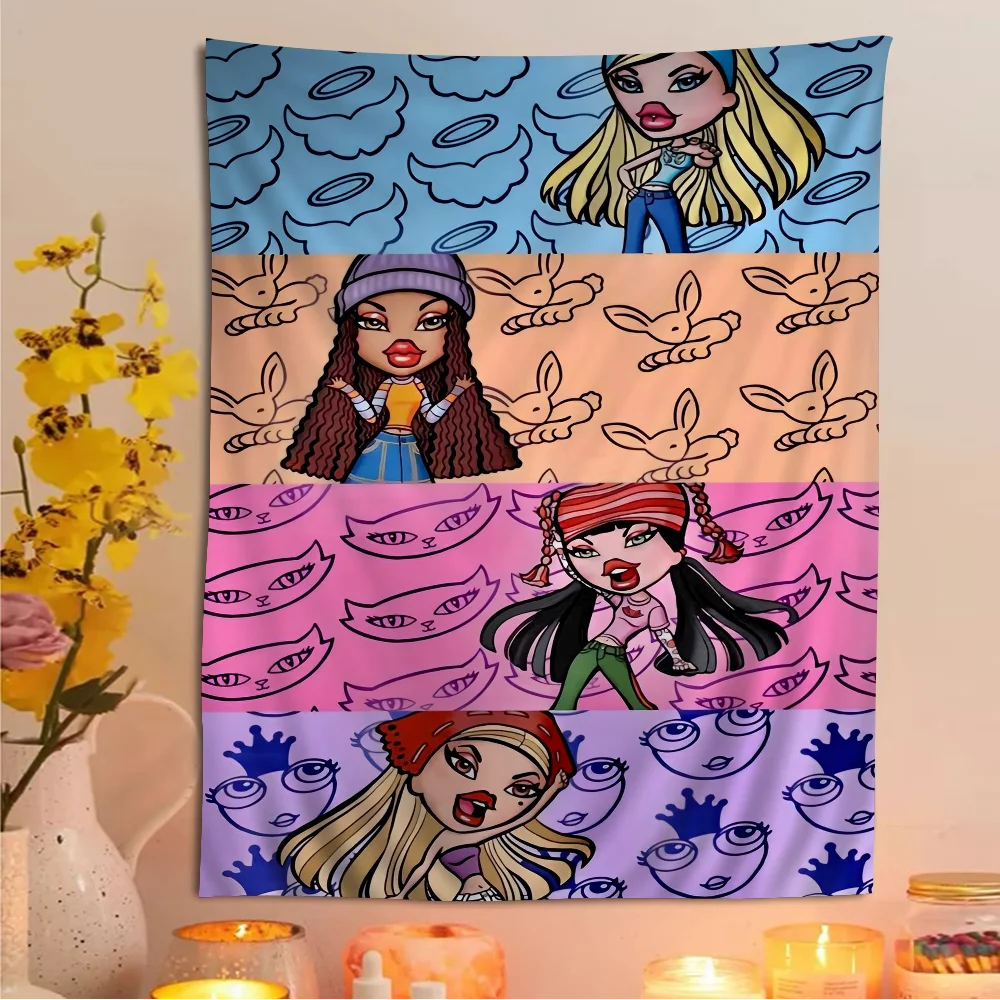 Bratz Doll Classic Anime Tapestry Anime Tapestry Hanging Tarot Hippie Wall Rugs Dorm Wall Hanging Sheets