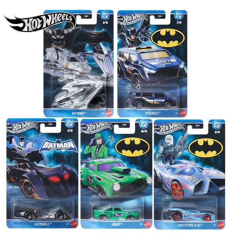 Hot Wheels Batman Dark Knight Silver Series 1:64 Diecast Car Collectible Model Toy