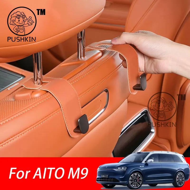 

For AITO M9 2024 2025 Car Seat Back Hooks Rear Storage Organizer Interior Accessories