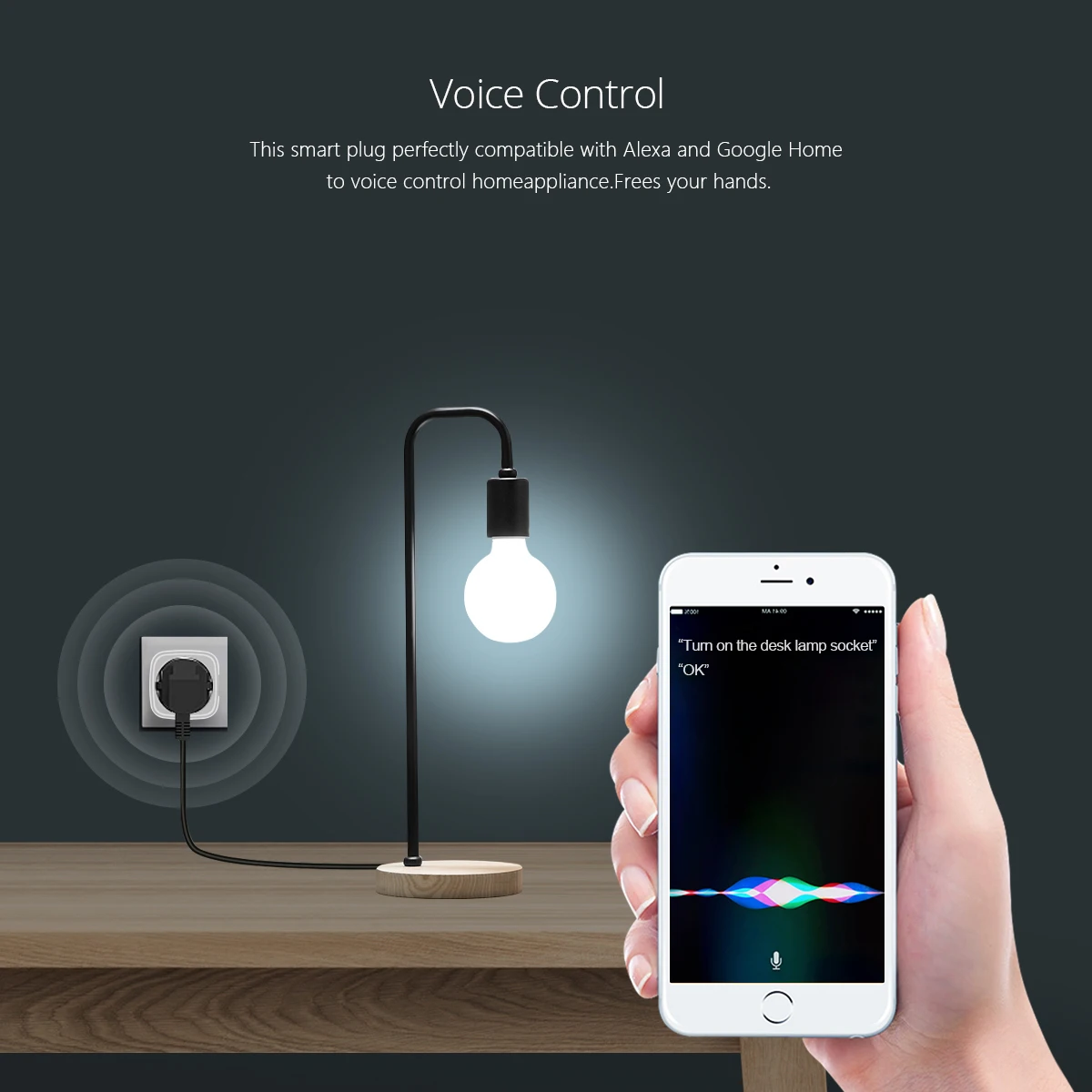 Smart Life Wifi Socket Adapter 15A Voice Remote Control Socket EU Wall Plug Outlet Power Monitor Work with Apple IOS Homekit APP