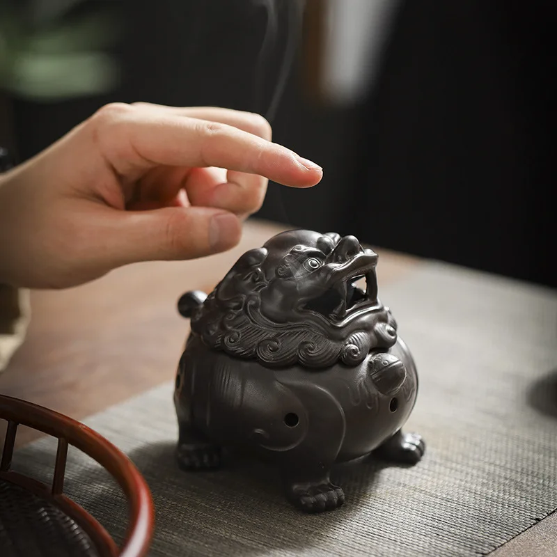 

Cloisonné Ceramic Craft Ornament Backflow Burner Indoor Holder Incense Ceremony Enamel Color