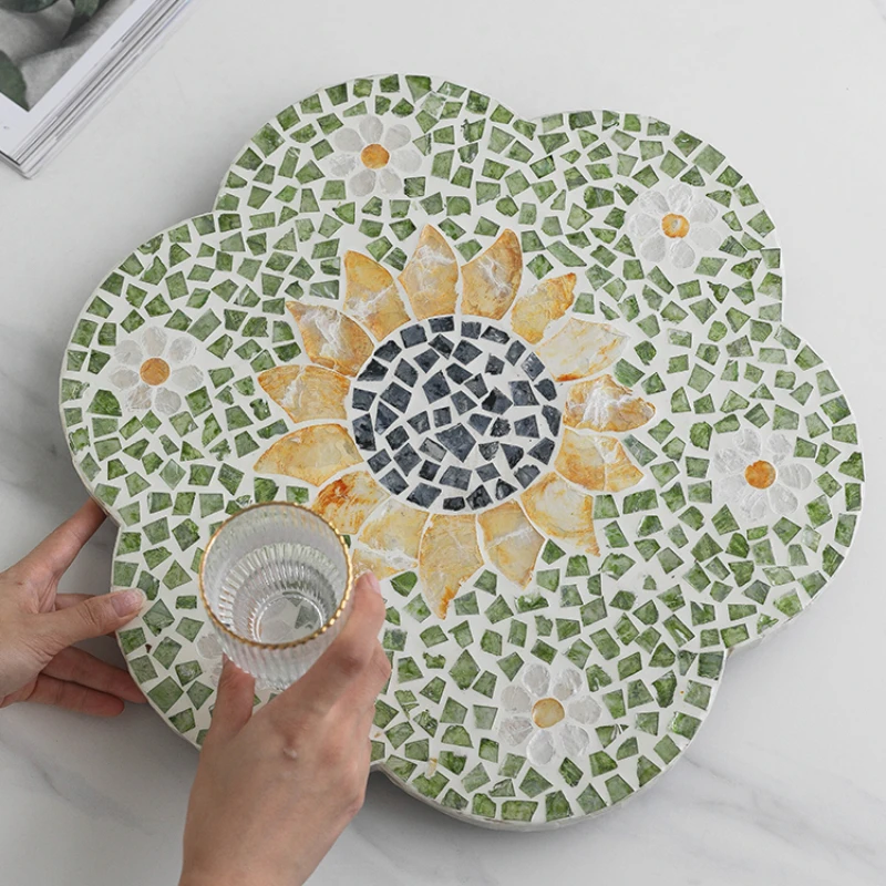 European Shell Fruit Snack Cake Plate Creative Flower Jewelry Cosmetics Tea Cup Storage Tray Living Room Display Home Decoration