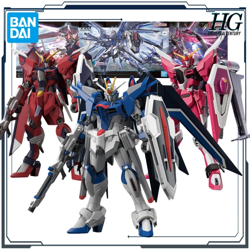 

BANDAI Original HG Series Mobile Suit Gundam Seed Freedom 1/144 Anime Action Assembly Model Toys Ornaments Gifts for Boys