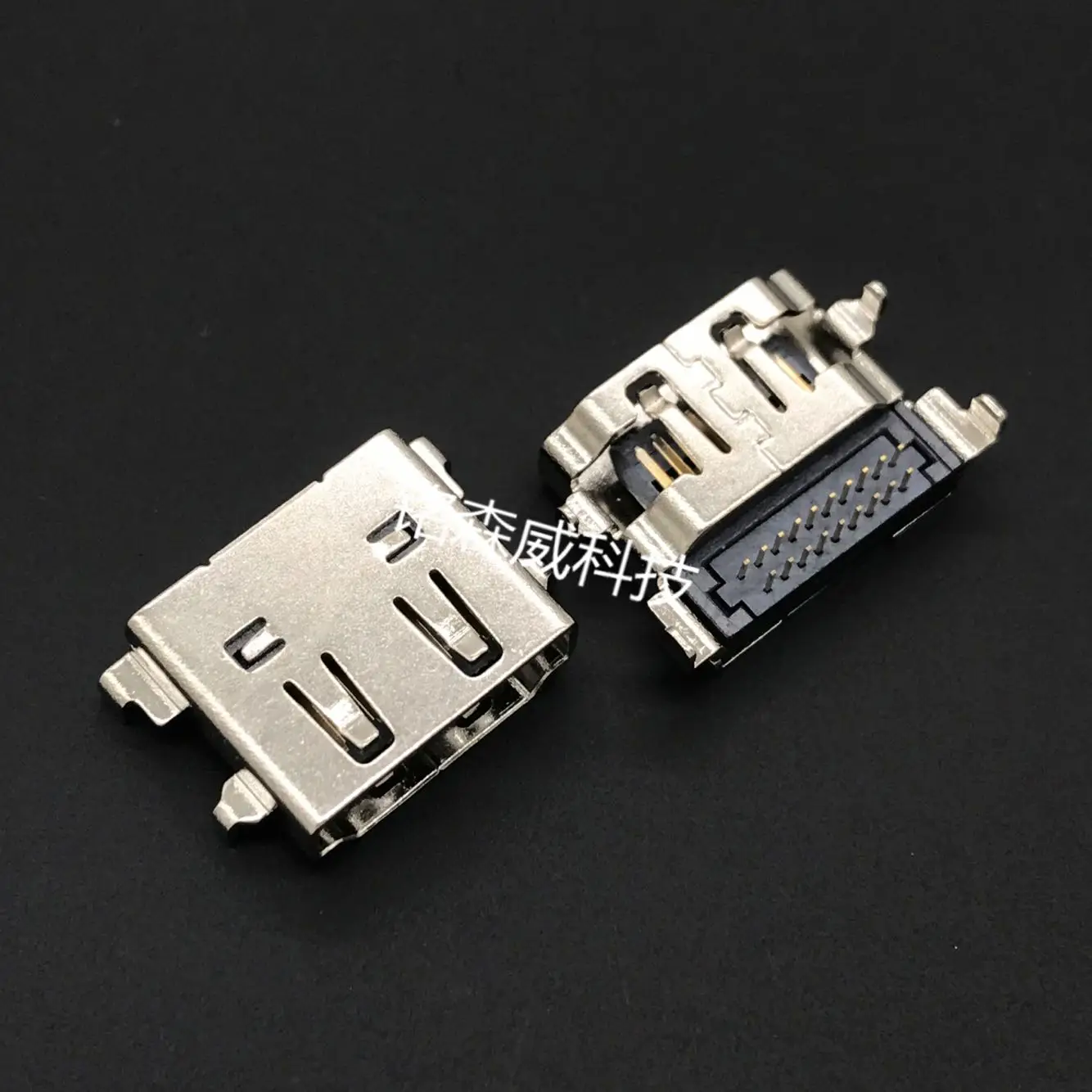 For HDMI A TYPE DIP female seat 3.75 forward plug-in on sinking board four feet 90 degrees double row of pins