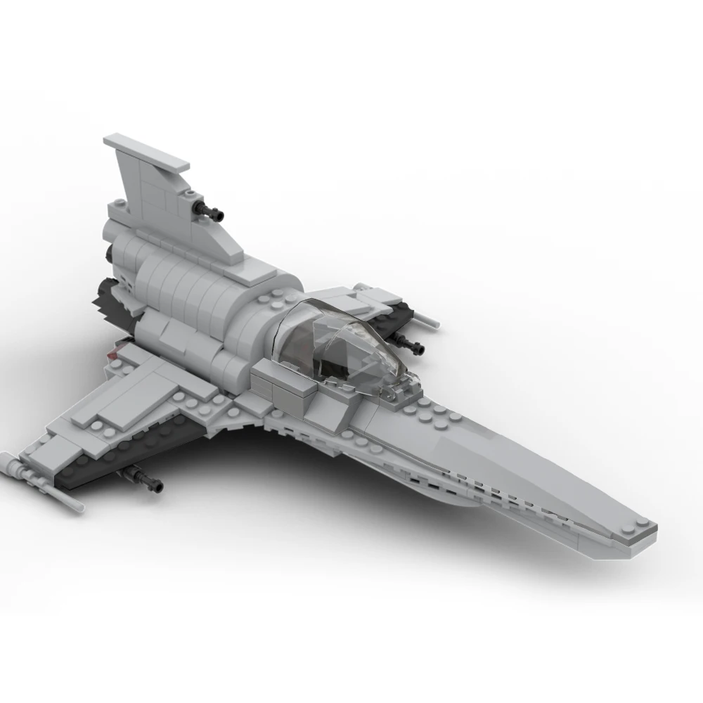 مكعبات بناء Galactica Viper MK VII MOC، مقاتل استعماري مع محركات مزدوجة، نموذج حرب فضاء لمحبي الخيال العلمي