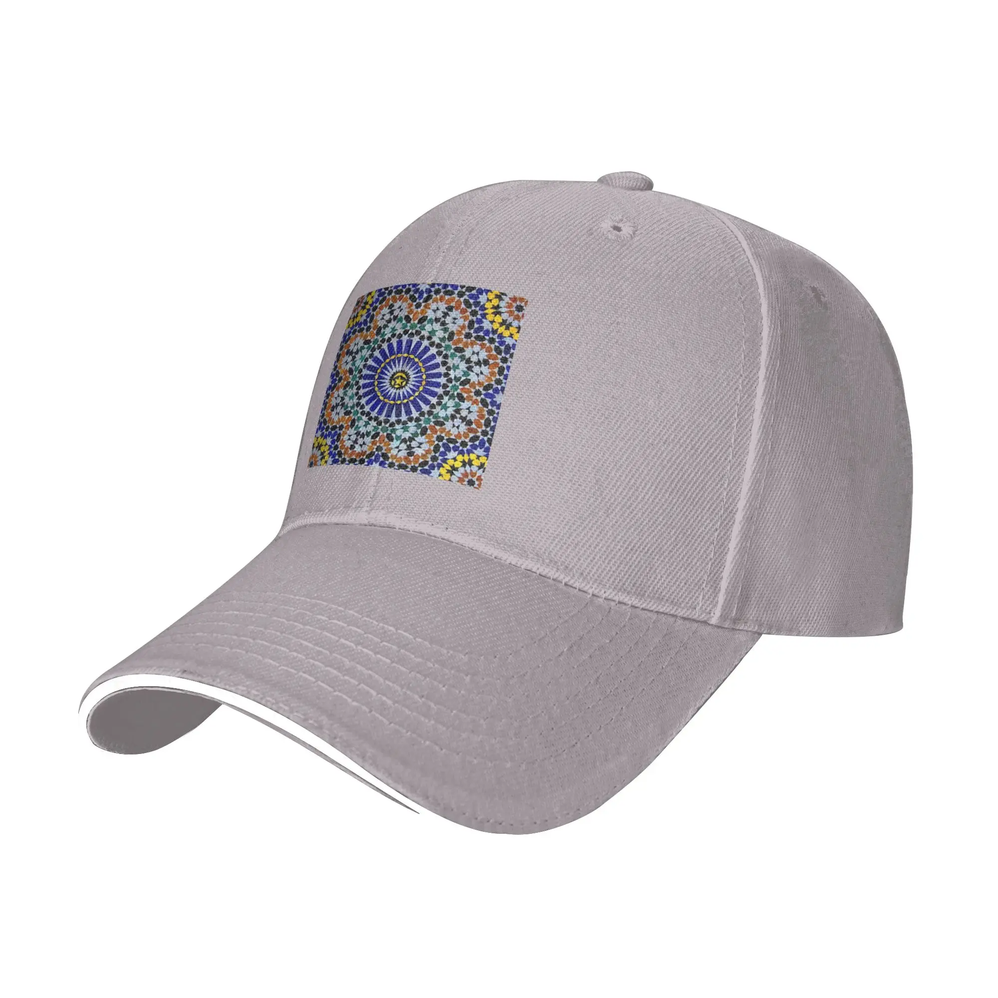 Arabic tiles Moroccan Mosaic Cap Fashion Casual Baseball Caps Adjustable Hat Hip Hop Summer Unisex Baseball Hats Customizable