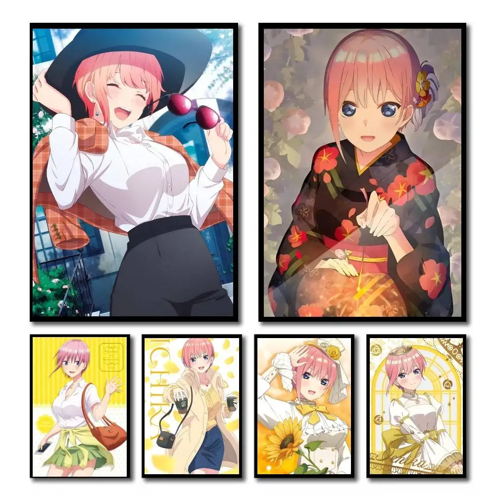 Hot Classic Anime Characters Ichika Nakano Posters HD Print Vintage Wall Art Decor for Home Study Room
