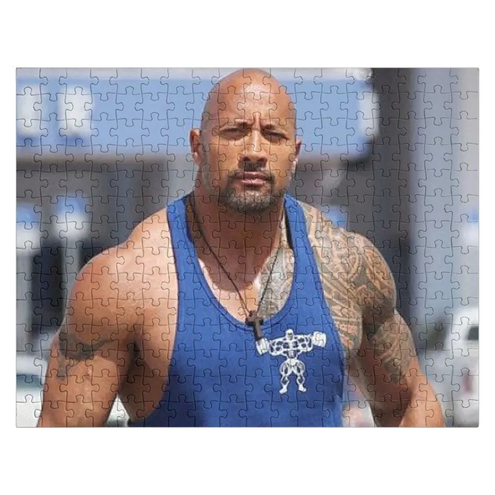 

dwayne johnson Jigsaw Puzzle Photo Custom Name Child Toy Adult Wooden With Personalized Photo Puzzle